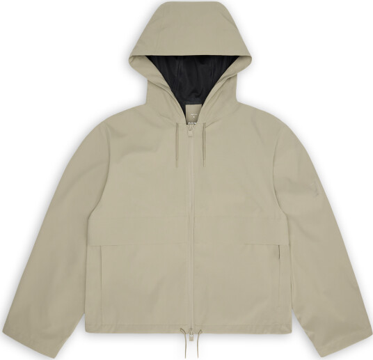 Rains Women's Suva Hardshell Short String Jacket W3 Beige L Rains Women's Suva Hardshell Short String Jacket W3 Beige L
