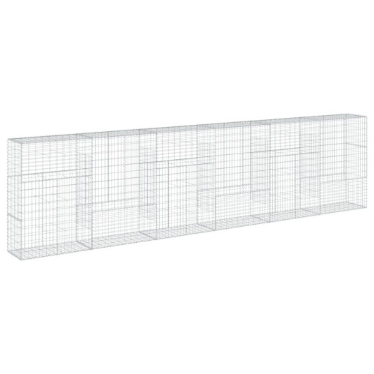 Gabionkurv med deksel 600x50x150 cm galvanisert jern Gabionkurv med deksel 600x50x150 cm galvanisert jern