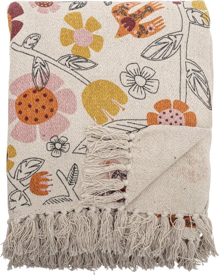 Bloomingville Vivielle Throw Beige 160X130CM Bloomingville Vivielle Throw Beige 160X130CM