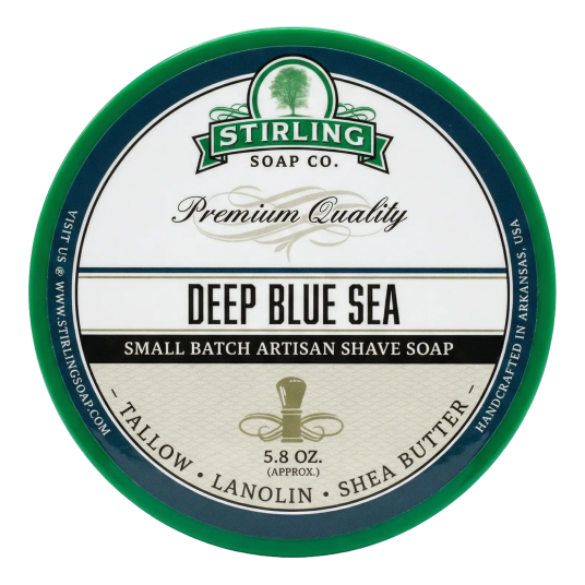 Stirling Soap Co. barbersåpe i skål Deep Blue Sea 170g Stirling Soap Co. barbersåpe i skål Deep Blue Sea 170g