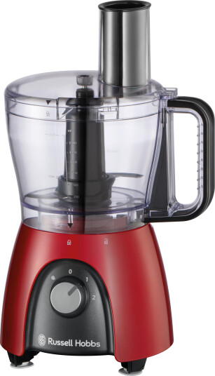 Russell Hobbs Desire Foodprosessor 2,3L 600W Rød/Svart med 2 hastigheter Russell Hobbs Desire Foodprosessor 2,3L 600W Rød/Svart med 2 hastigheter