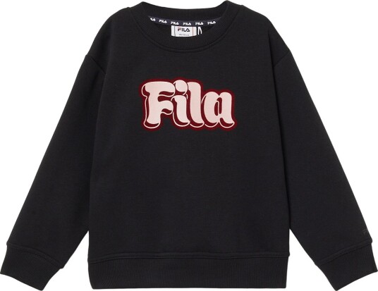 Fila Collegegenser - Molini - Regular Grafikk - Black - Fila - 5-6 år (110-116) - Collegegenser Rød Svart