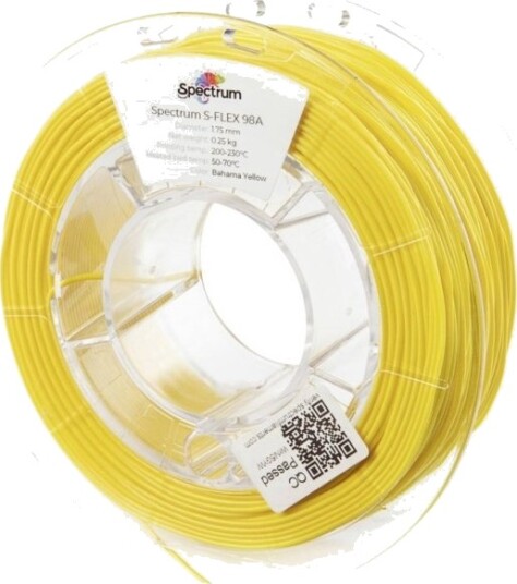 Spectrum S-Flex 98A Filament 1.75 mm 250 g Bahama Yellow 80524