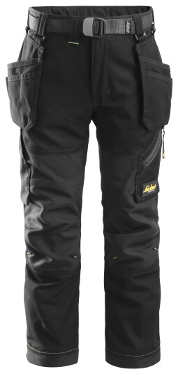 Snickers Workwear 7505 FlexiWork Arbeidsbukse for junior, svart 110, Klær