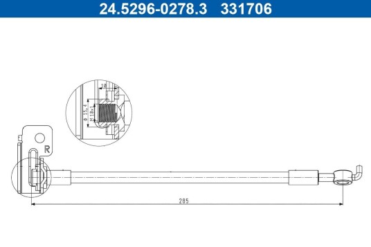 Bremseslange ATE 24.5296 0278.3