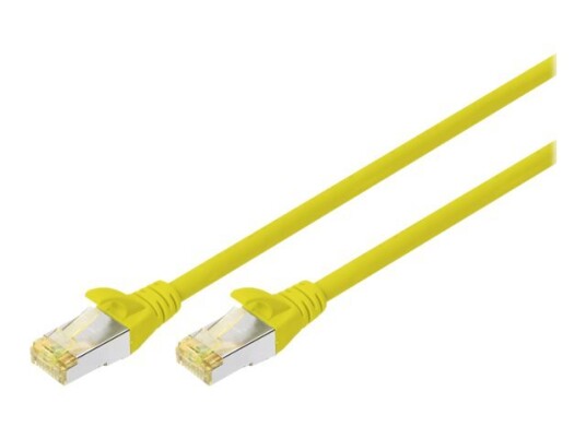 Digitus Koblingskabel Rj-45 Hann Til Rj-45 Hann 1 M S/Ftp Cat 6A Halogenfri Formstøpt Uten Hindringer Gul En Pakke 10