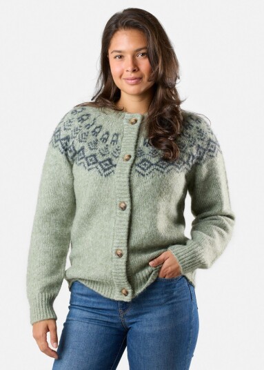 Swedemount Lofoten Wool Knit Cardigan W Seaweed Melange 42 Sweatshirts Swedemount Lofoten Wool Knit Cardigan W Seaweed Melange 42 Sweatshirts