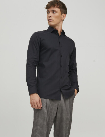 Jack & Jones Jprblaparker Shirt L/S Noos - Black - XXXL