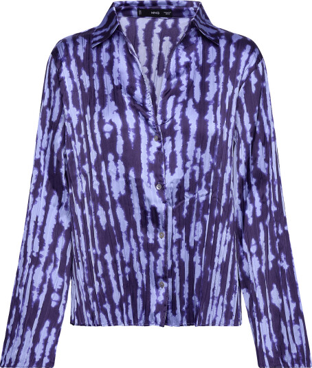 Mango | Printed Shirred Shirt | XS