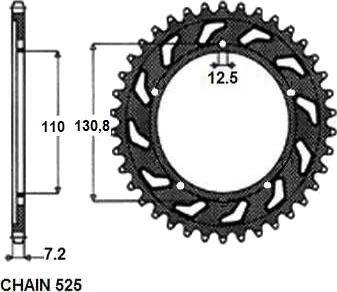 Kjedehjul SUNSTAR 1 4467 45 Kjedehjul SUNSTAR 1 4467 45