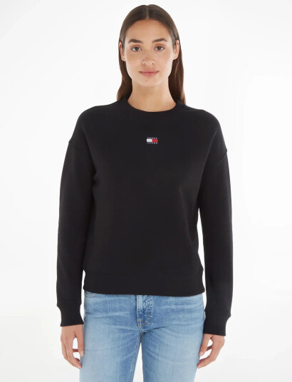 Tommy Jeans Tjw Bxy Badge Crew Ext - Black - XS Tommy Jeans Tjw Bxy Badge Crew Ext - Black - XS