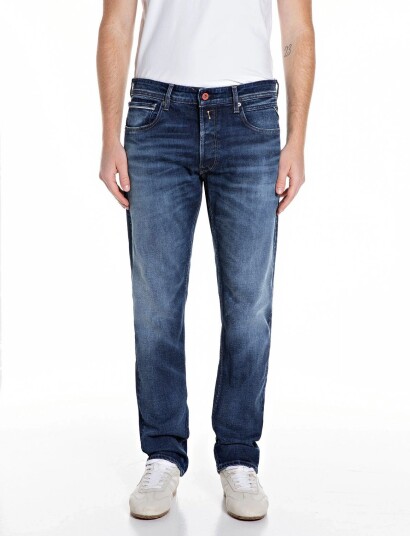 Replay Grover Trousers Straight Blue 31 x 34