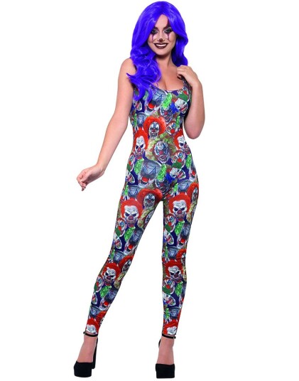 Creepy Clown Bodysuit Damekostyme Strl S