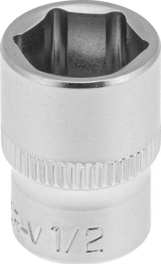 PELA 562158 Pipe Drivstørrelse 1/4", 6-Kant, Kort 1/2"