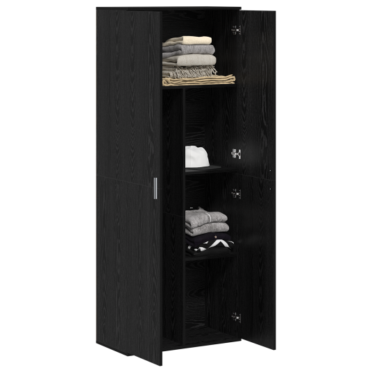 Highboard Svart eik 70 x 35 x 180 cm Konstruert tre