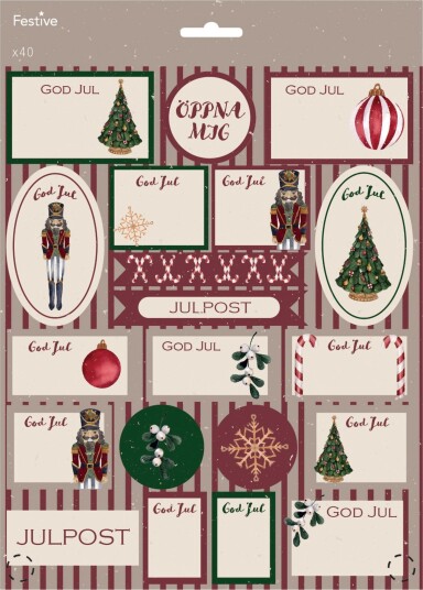Hedlundgruppen Juletiketter God Jul Motiv 40-pakning 56665901