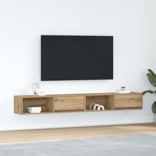 TV benker 2 stk artisan eik 100x31x25,5 cm konstruert tre