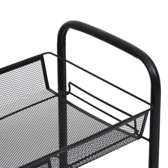 5-etasjers kjøkkenvogn svart 46x26x105 cm jern 336328 5-etasjers kjøkkenvogn svart 46x26x105 cm jern 336328