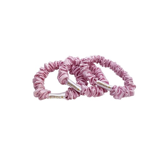 Satin Love Scrunchies 3 pack Pink