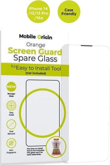 Mobile Origin Orange Screen Guard Spare Glass iPhone 17e/16e/14/13 Pro/13