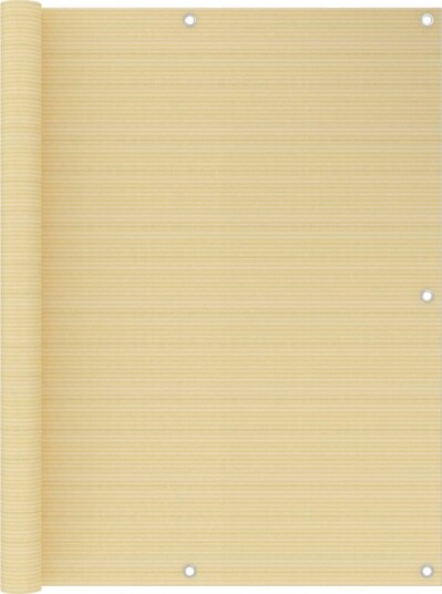 vidaXL Balkongskjerm beige 120x600 cm HDPE