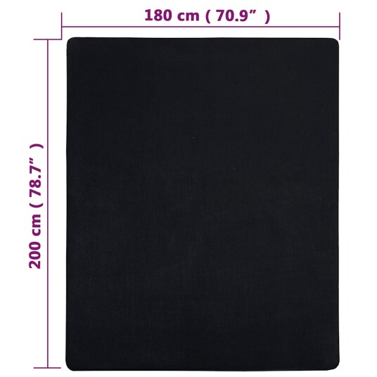 vidaXL Jerseylaken 2 stk svart 180x200 cm bomull vidaXL Jerseylaken 2 stk svart 180x200 cm bomull
