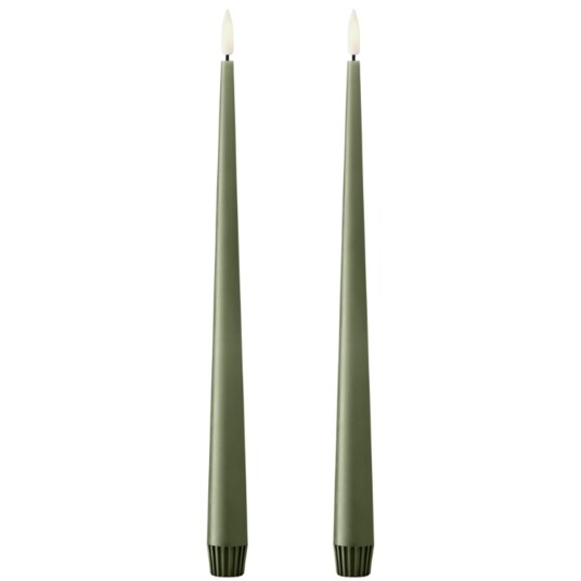 Ester & Erik Led Stearinlys 2 pk 30 cm Green Soil Ester & Erik Led Stearinlys 2 pk 30 cm Green Soil