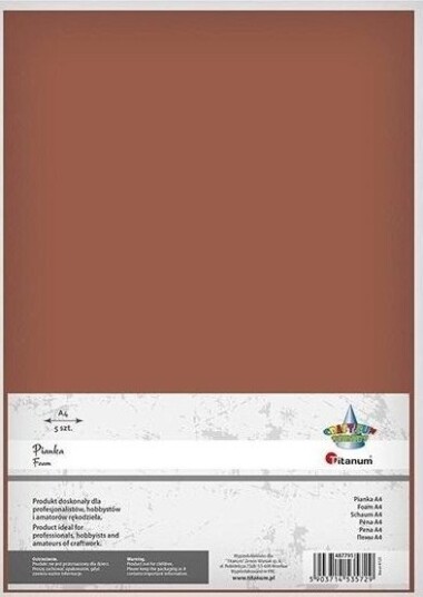 Titanum Farget Papir A4 Brun 5 Stk