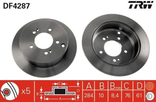 Bremseskive TRW DF4287