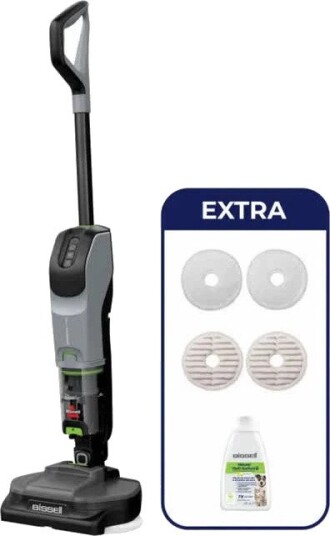 Bissell SpinWave + Vac Pet Pro trådløs gulvvasker 3-i-1, 25,9V, 70 min Svart