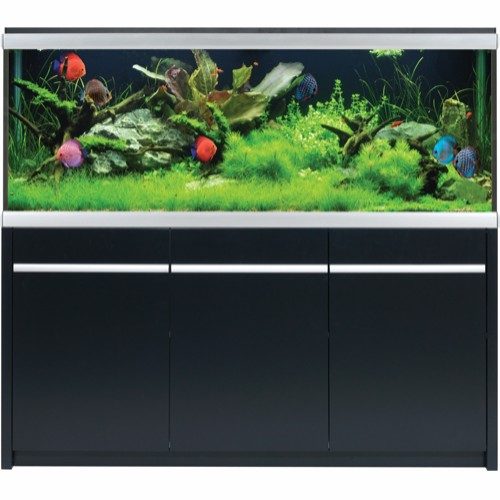 Akvastabil MOVE akvariebord-kabinett - Sort - 160x60x79cm