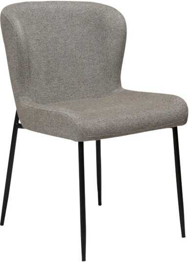 Glam Dan Form spisestuestoler bouclé lysebrun.
