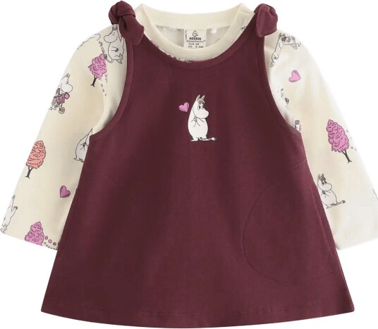 Lindex Moomin Set With Top And Dress WHITE 80 Lindex Moomin Set With Top And Dress WHITE 80