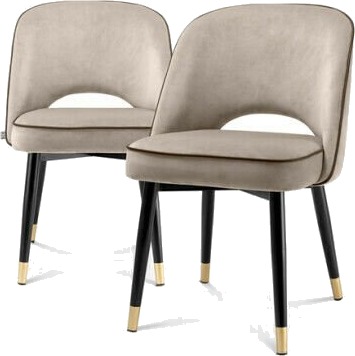 Cliff spisestoler savona greige velvet 2 pk Cliff spisestoler savona greige velvet 2 pk