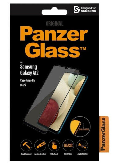 PanzerGlass Samsung Galaxy A12 PanzerGlass Skjermbeskytter - Case Friendly - Svart