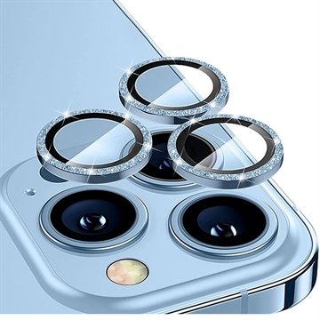 iPhone 16 Pro/16 Pro Max Hat Prince Glitter Kamera Linse Beskyttelse Baby Blå