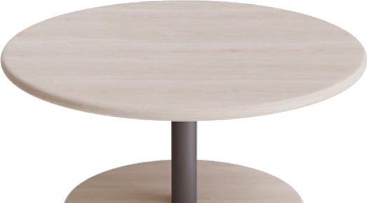 Bord Donut, Ø700 Mm, Højde 350 Mm, Hvidpigmenteret Ask På Gråt Understel