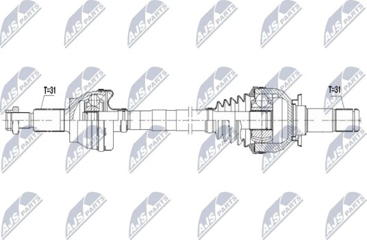 NTY NPW-JG-022 Drivaksel