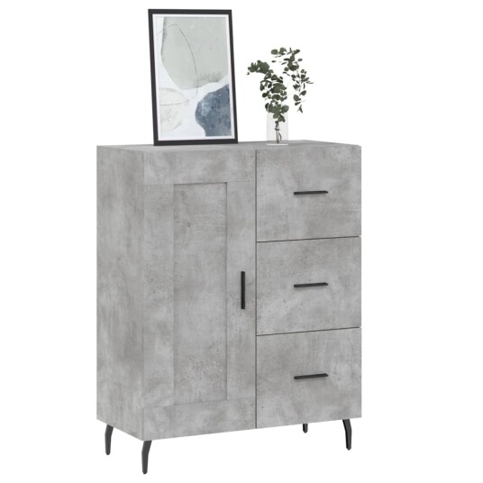 Skjenk betonggrå 69,5x34x90 cm konstruert tre