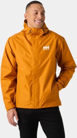 Helly Hansen Herre Seven J Utendørs Regnjakke Brun M