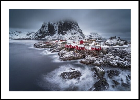 winter Lofoten islands Poster Plakat / 70x100cm