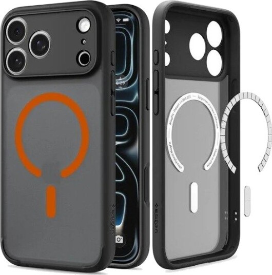 Spigen Ultra Hybrid MagSafe - frost black orange - iPhone 18 Pro Max/17 Pro Max Spigen Ultra Hybrid MagSafe - frost black orange - iPhone 18 Pro Max/17 Pro Max