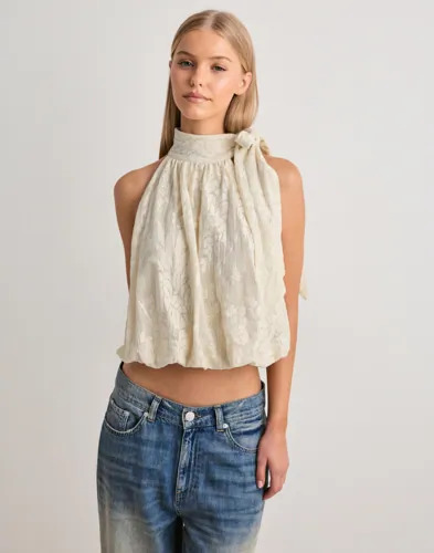 Vero Moda Beige Vmnina Halter Balloon Top Exp