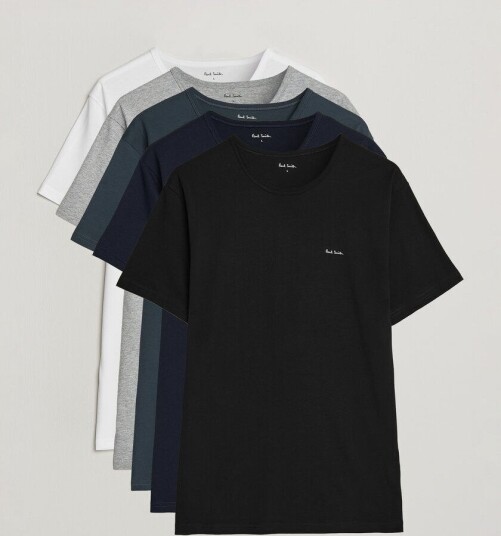 Paul Smith 5 Pack Crew Neck T Shirt Multi