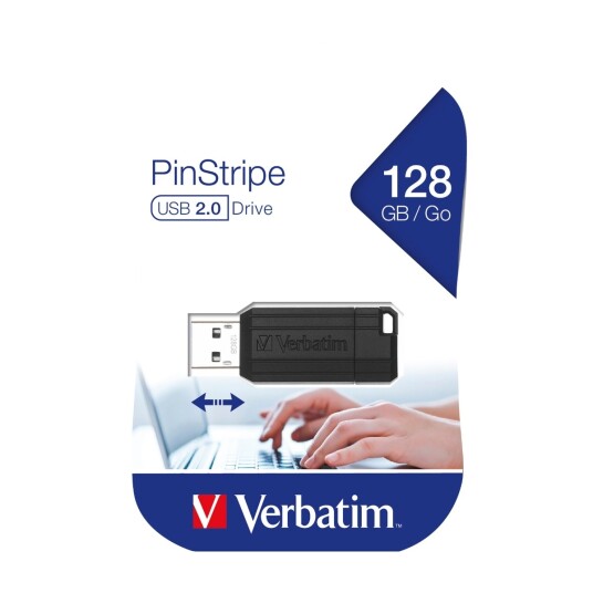 Verbatim Pinstripe 128Gb USB minnepenn USB Type A 2.0 svart