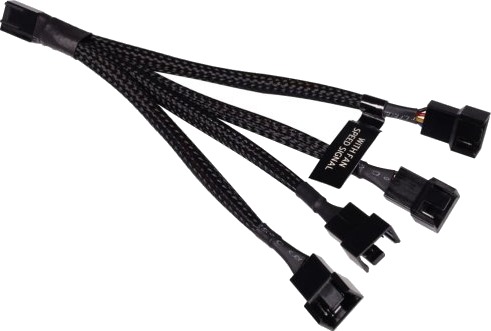 Alphacool Y splitter PWM 4 pin til 4x 4 pin 15 cm sort 18682