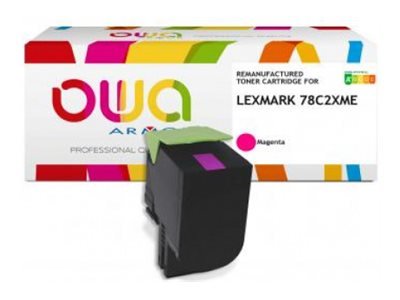 Owa - Høykapasitets - Magenta - Kompatibel - Boks - Gjenfabrikert - Tonerpatron Alternativ For: Lexmark 78C2xme - For Lexmark Cx421 Cx522 Cx622 Cx625 Mx622