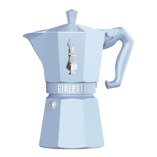 Bialetti Exclusive moka express 6 kopper 25 cl lys blå