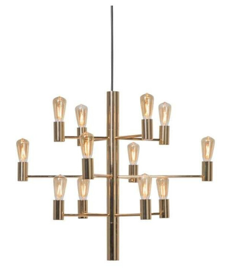 Herstal - Manola 12 Lysekrone Satin Messing Herstal