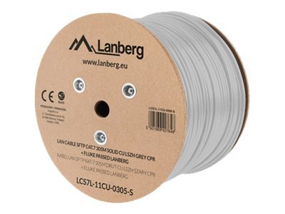 Lanberg - Bulk Kabel - 305 M - Sftp - Cat 7 - Solid - Pantone Kjølig Grå 5C